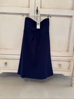 Susana Monaco Navy Strapless A-Line Mini Dress